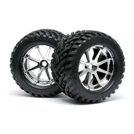 Mounted Goliath Tire 178X97Mm On Blast Wheel Crm