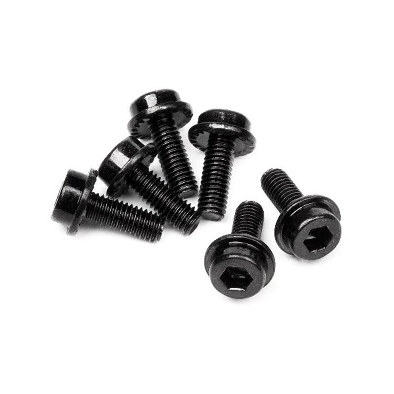 Flanged Cap Head Screw M3X8Mm (6Pcs)
