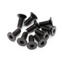 Flat Head Screw M4X10Mm (Hex Socket/10Pcs)