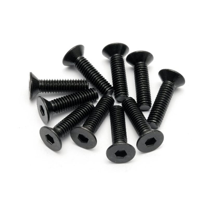 Flat Head Screw M4X15Mm (Hex Socket/10Pcs)