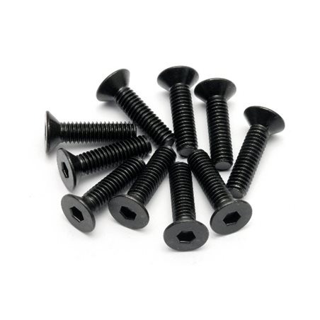 Flat Head Screw M4X15Mm (Hex Socket/10Pcs)