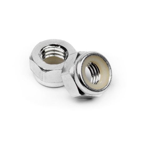 Aluminum Lock Nut M5 (Silver/10Pcs)