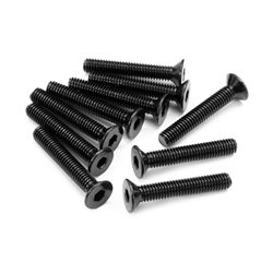 Flat Head Screw M3X18Mm (Hex Socket/10Pcs)