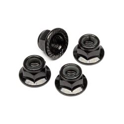 Flanged Lock Nut M5 (Black/4Pcs)