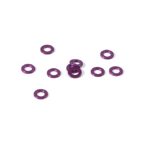 Aluminium Washer 3 X 6 X 0.75Mm (Purple/10 Pcs)