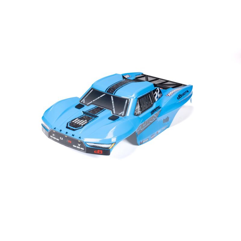 1/10 Clipless Painted Trimmed Body Set with Decals Blue: FURY 2WD