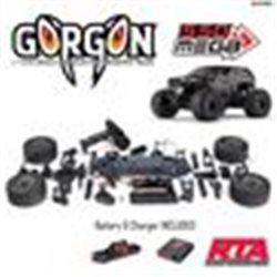 1/10 GORGON 2WD RTA Kit Brushed Monster Truck (Battery & Charger Included) Gun Metal