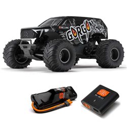 1/10 GORGON 2WD RTA Kit Brushed Monster Truck (Battery & Charger Included) Gun Metal