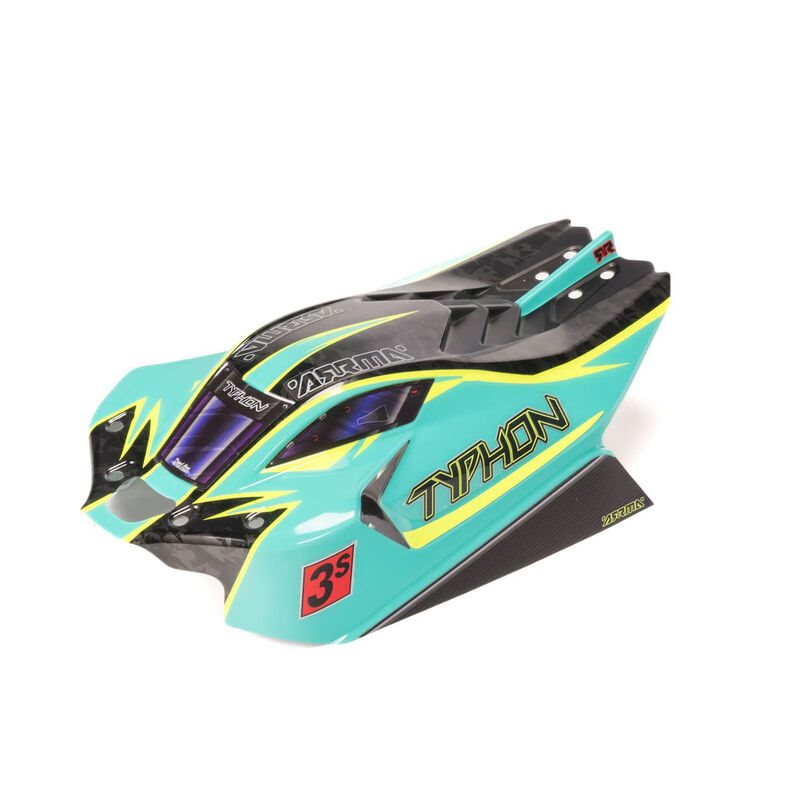 1/8 Clipless Painted Decaled Body Green/Yellow: TYPHON 4X4
