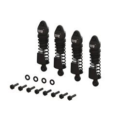 Aluminum Shock Set 58mm Length 1000 cSt Oil (4) Black: GROM