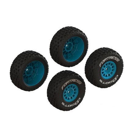 dBoots 'FORTRESS' Glued Tire Set Blue (2 Pairs)