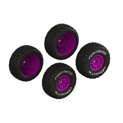 dBoots 'FORTRESS' Glued Tire Set Purple (2 Pairs)