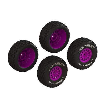 dBoots 'FORTRESS' Glued Tire Set Purple (2 Pairs)