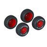 dBoots 'FORTRESS' Tire Set Glued Red (2 Pairs)