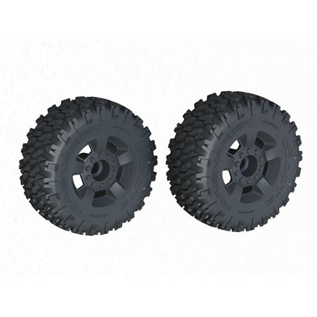 dBoots 'Ragnarok MT' Tire Set Glued Black (2)