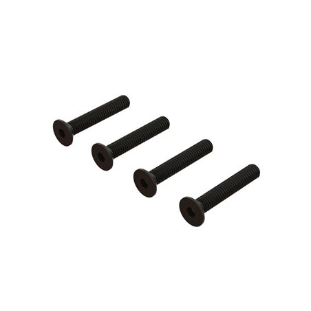 Flat Head Hex Machine Screw M4x24mm (4)