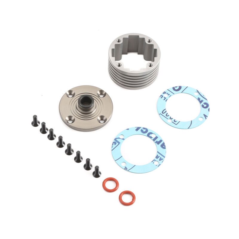 Diff Housing Set Aluminum (1): 5B 5T MINI WRC