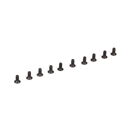 Flat Head Screws M2.5 x 6mm (10)