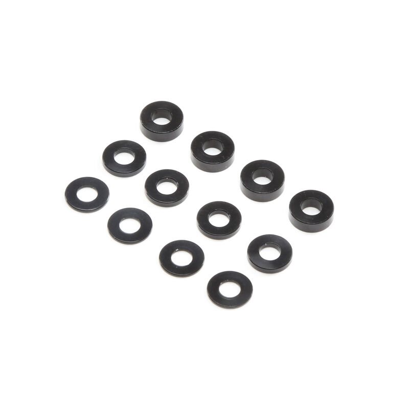 M3 Caster Block Aluminum Washer Set Black (4ea)