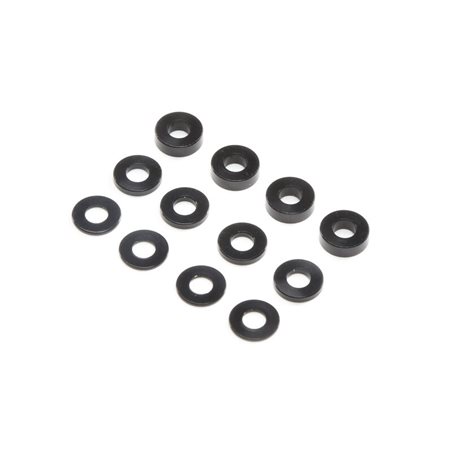 M3 Caster Block Aluminum Washer Set Black (4ea)