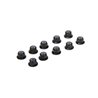 M3 Flanged Aluminum Lock Nuts Black (10)