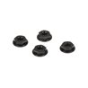 M4 Aluminum Serrated Nuts Low Profile Black (4)