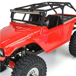 1979 Toyota Land Cruiser FJ40 Clear Body with Trail Cage & Scale Molded Accessories for 12.3"" (313mm) Wheelbase Scale Crawlers