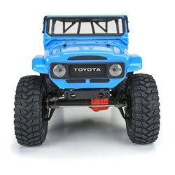 1979 Toyota Land Cruiser FJ40 Clear Body with Trail Cage & Scale Molded Accessories for 12.3"" (313mm) Wheelbase Scale Crawlers