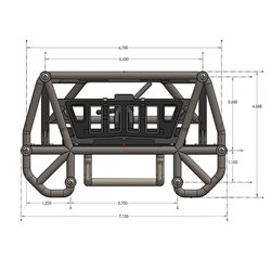 Back-Half Cage : PL Cab Only Crawler Bodies