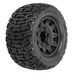 Bonesaw 2.8" All-Terrain Truck Tires Mounted on Raid Black 6x30 Removable Hex (12mm & 14mm) Wheels (2) for Vorteks 4x4 and other