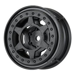 1/10 Holcomb F/R 1.55" 12mm Crawler Bead-Loc Wheels (2) Black