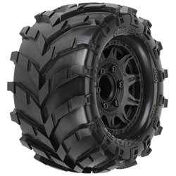 Pro-Line Racing 1/10 Masher F/R 2.8 MT Tires Mounted 12mm/14mm Black Raid (2)
