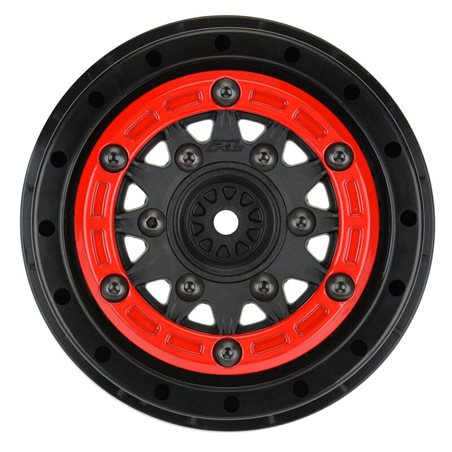 1/10 Raid Bead-Loc F/R 2.2/3.0 SC (2) Rd/Blk