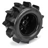 Sand Paw HP BELTED 2.8" Sand Truck Tires Mounted on Raid Black 6x30 Removable Hex (12mm & 14mm) Wheels (2)