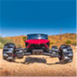 Sand Paw HP BELTED 2.8" Sand Truck Tires Mounted on Raid Black 6x30 Removable Hex (12mm & 14mm) Wheels (2)