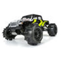 Sand Paw HP BELTED 2.8" Sand Truck Tires Mounted on Raid Black 6x30 Removable Hex (12mm & 14mm) Wheels (2)