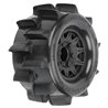 Sand Paw HP BELTED 2.8" Sand Truck Tires Mounted on Raid Black 6x30 Removable Hex (12mm & 14mm) Wheels (2)