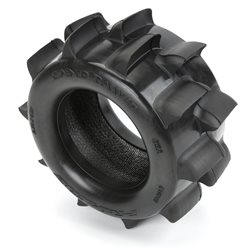 Sand Paw HP BELTED 2.8" Sand Truck Tires Mounted on Raid Black 6x30 Removable Hex (12mm & 14mm) Wheels (2)