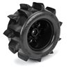 Sand Paw HP BELTED 2.8" Sand Truck Tires Mounted on Raid Black 6x30 Removable Hex (12mm & 14mm) Wheels (2)
