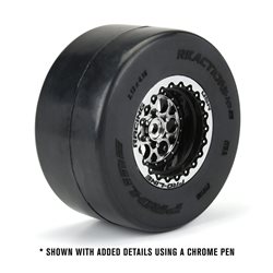Pro-Line Racing 1/10 Showtime+ Wide Rear 2.2/3.0 12mm Drag Wheels (2) Black
