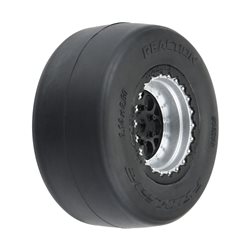1/16 Reaction Rr Tires MTD 7mm Blk/Sil:MiniDrag(2)