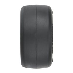 1/16 Reaction Rr Tires MTD 7mm Blk/Sil:MiniDrag(2)