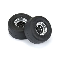 1/16 Reaction Rr Tires MTD 7mm Blk/Sil:MiniDrag(2)
