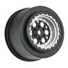 Showtime+ Black/Silver Wheels (2) for Losi Mini No-Prep Drag Car Rear