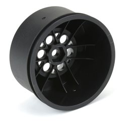 Showtime+ Black/Silver Wheels (2) for Losi Mini No-Prep Drag Car Rear