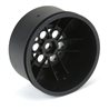 Showtime+ Black/Silver Wheels (2) for Losi Mini No-Prep Drag Car Rear