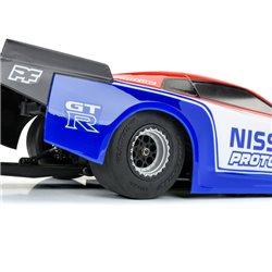 Showtime+ Black/Silver Wheels (2) for Losi Mini No-Prep Drag Car Rear