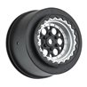 Showtime+ Black/Silver Wheels (2) for Losi Mini No-Prep Drag Car Rear