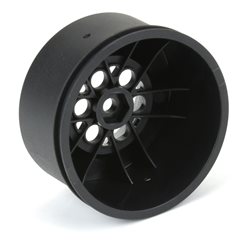 Showtime+ Black/Silver Wheels (2) for Losi Mini No-Prep Drag Car Rear