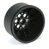 Showtime+ Black/Silver Wheels (2) for Losi Mini No-Prep Drag Car Rear